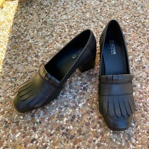 Kenneth Cole heeled leather loafers